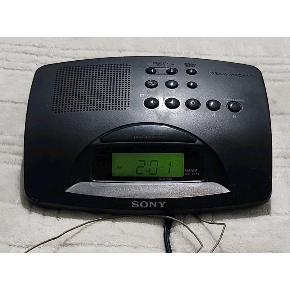 SONY Dream Machine Digital AM/FM Clock Radio (ICF-C233) Tested and Works Great